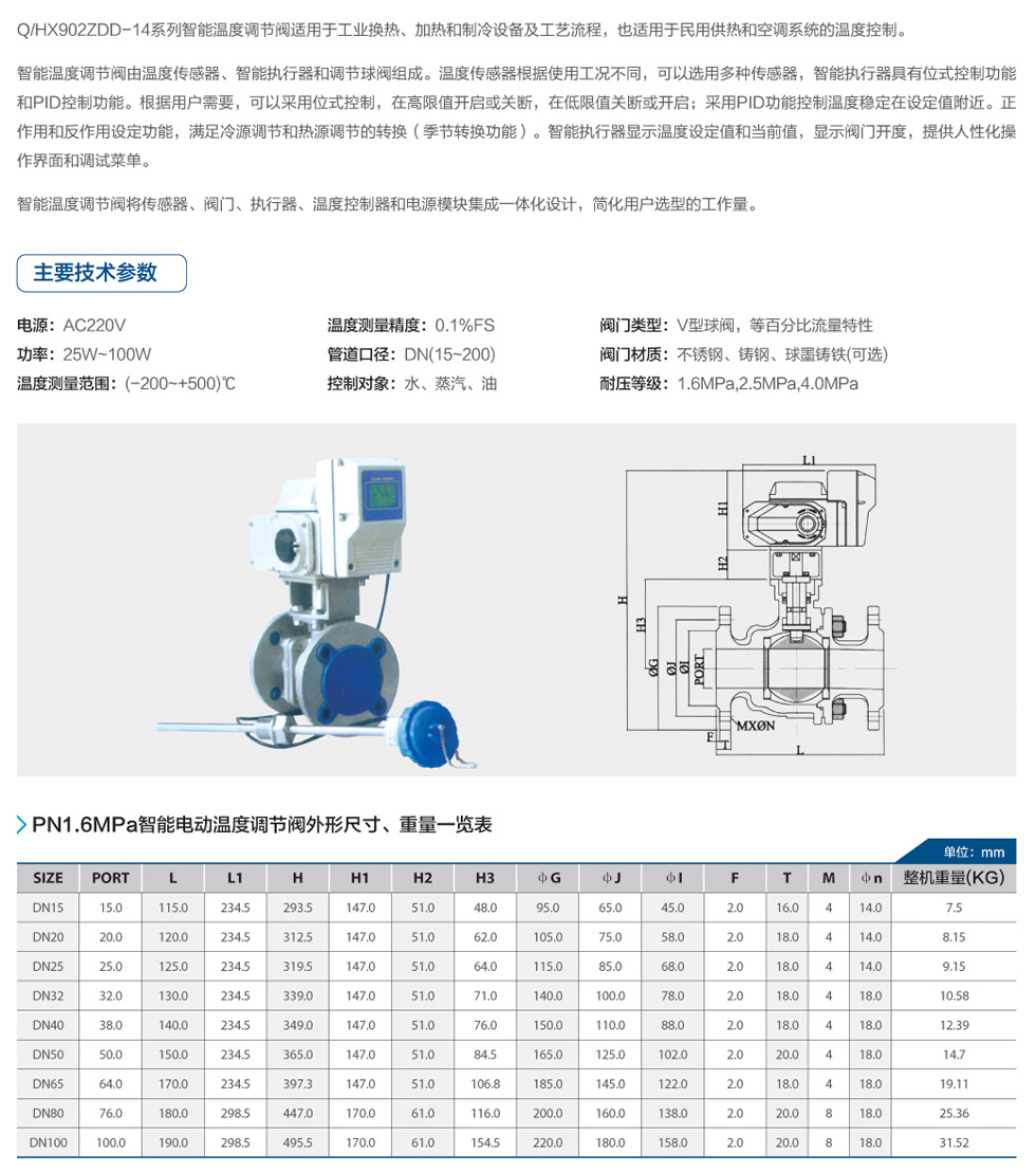 智能電動溫度調(diào)節(jié)閥