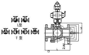 船用氣動(dòng)球閥結(jié)構(gòu)圖